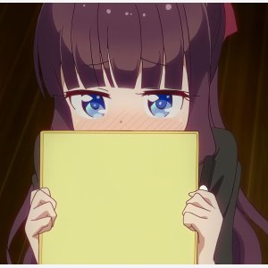 Hifumi Takimoto Holds Up A Sign Empty Template   New Game!   Anime Girl Paper